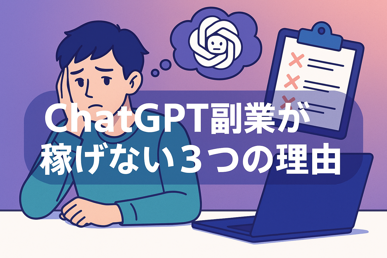 ChatGPT副業が稼げない理由と突破する改善策|独学で月収アップ
